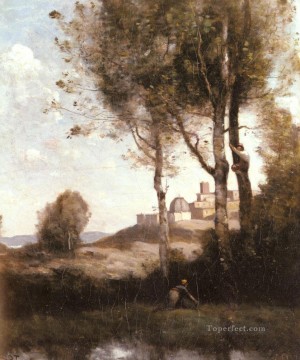 Les Denicheurs Toscans plein air Romanticism Jean Baptiste Camille Corot Oil Paintings